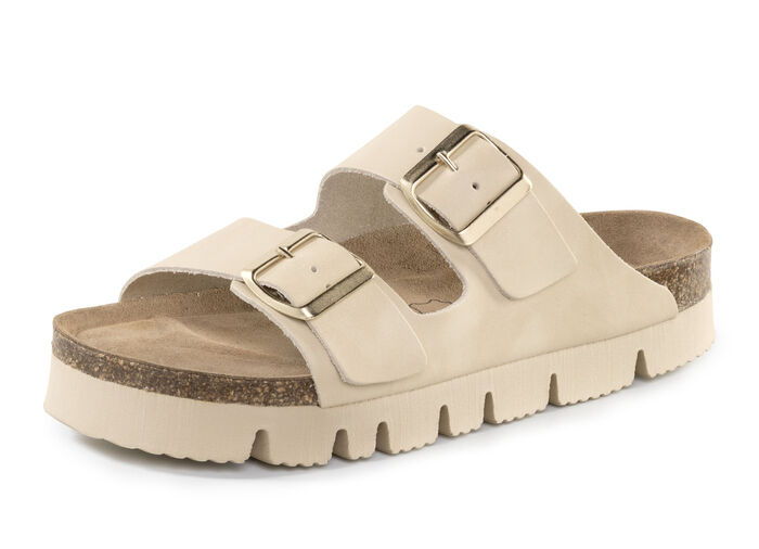 ELENA EDEN mules av nappaläder BEIGE