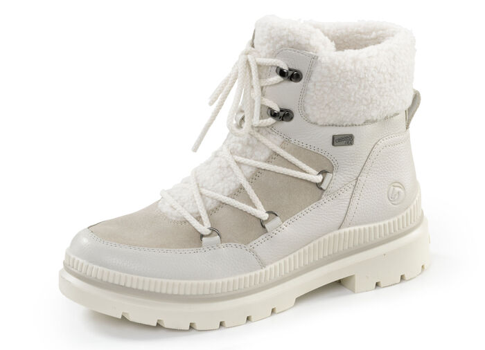 Remonte, fodrade damstövlar, vinterskor, vidd G, med dragkedja ECRU-BEIGE