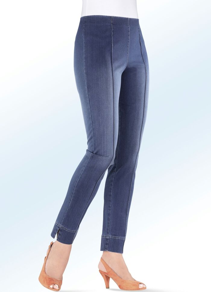 Mycket elastiska jeans i pull-on-stil 