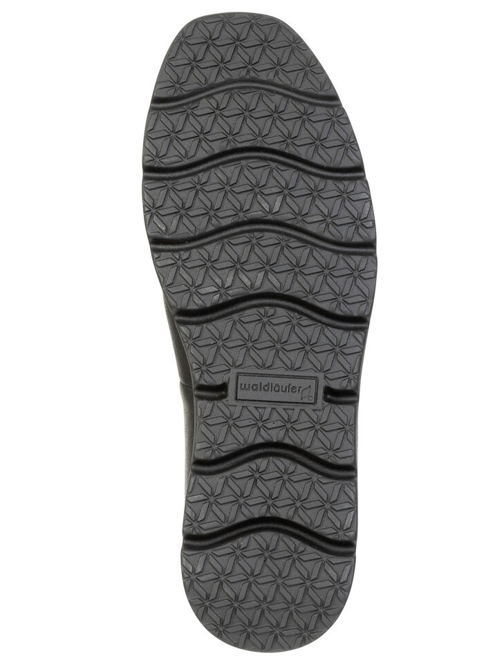 Waldläufer, bekväma damtofflor, bredd H, med uttagbar fotbädd SCHWARZ