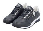 Remonte-sneakers med snörning och skimrande silverfärgad kontrastkant, 