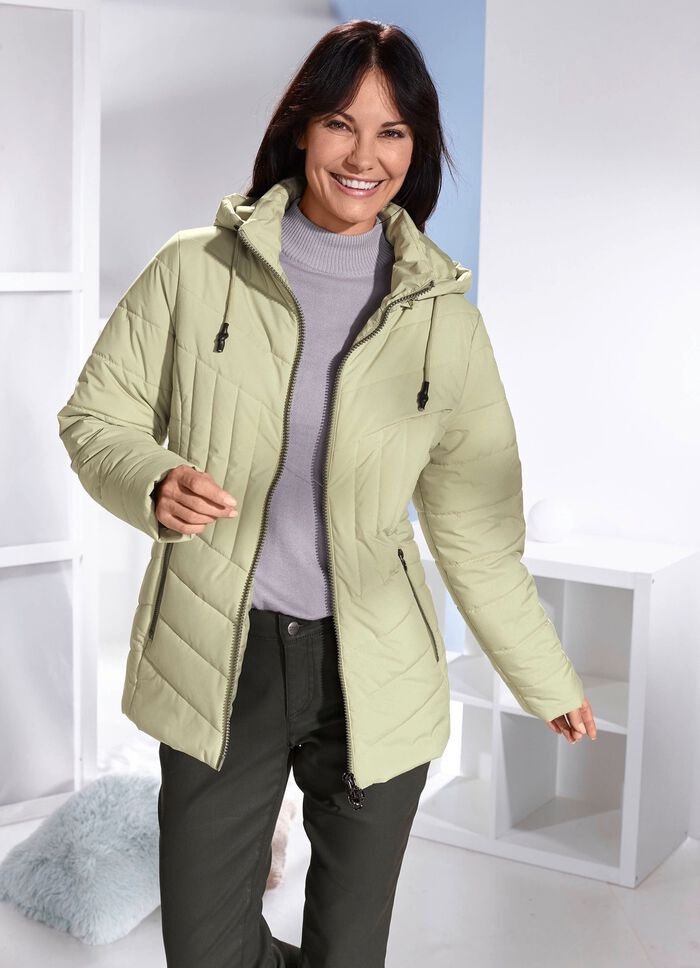 Jacka med avtagbar huva 