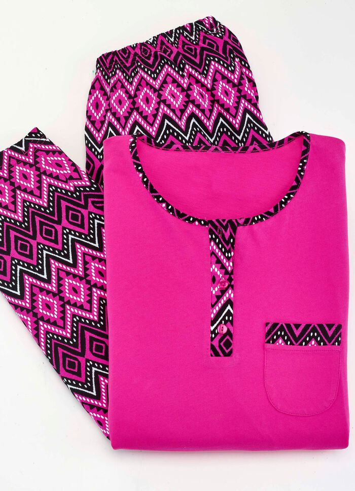 Tv&aring;pack pyjamas med br&ouml;stficka och knappsl&aring; 