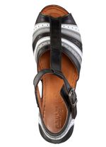 Sandal med remmar i Gemini med dekorativa perforeringar SCHWARZ-GRAU