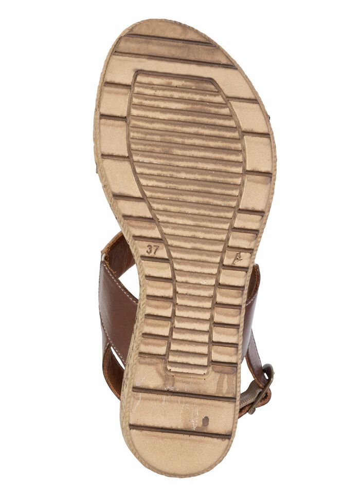 Gemini, trendiga damsandaler, bredd G, tillverkade av l&auml;der 