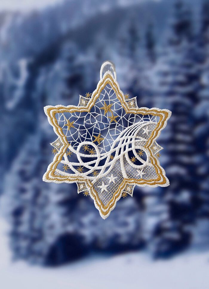 Stj&auml;rnf&ouml;nsterbild gjord av &auml;kta Plauenspets 