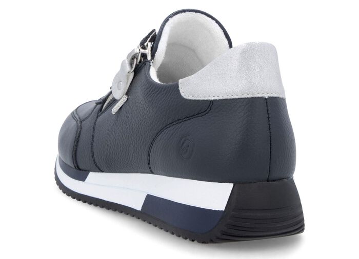 Remonte-sneakers med sn&ouml;rning och skimrande silverf&auml;rgad kontrastkant 