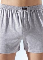 Paket med fem boxershorts i ekologisk bomull med gylf, enfärgade och fläckiga, 