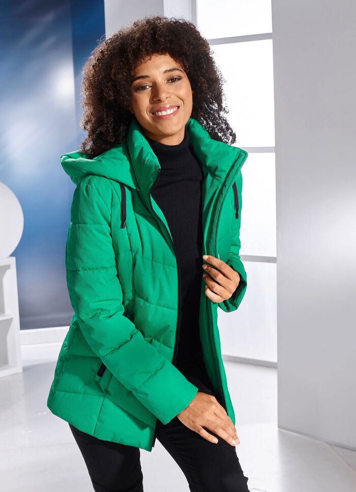 Jacka med dragkedjef&ouml;rsedd plym&aring; OPALGROD