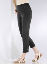 Byxor med dekorativa knappar SVART