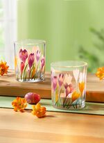 Lykta, set om 2, gjord av glas 