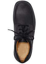 GINO GALANTE sn&ouml;rskor av fint l&auml;der SVART