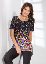 L&aring;ng topp med bl&auml;ckstr&aring;letryck i briljanta f&auml;rger 