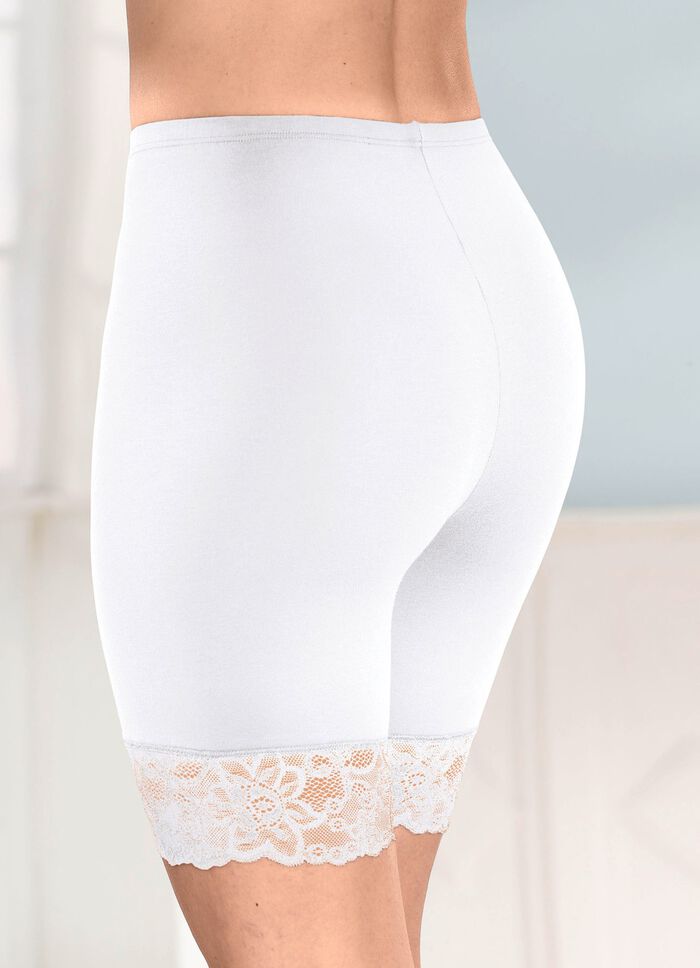 Tv&aring;pack l&aring;ngbyxor med spets i bensluten 