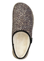 Laurina, moderiktiga damtofflor, med plysch BRUN