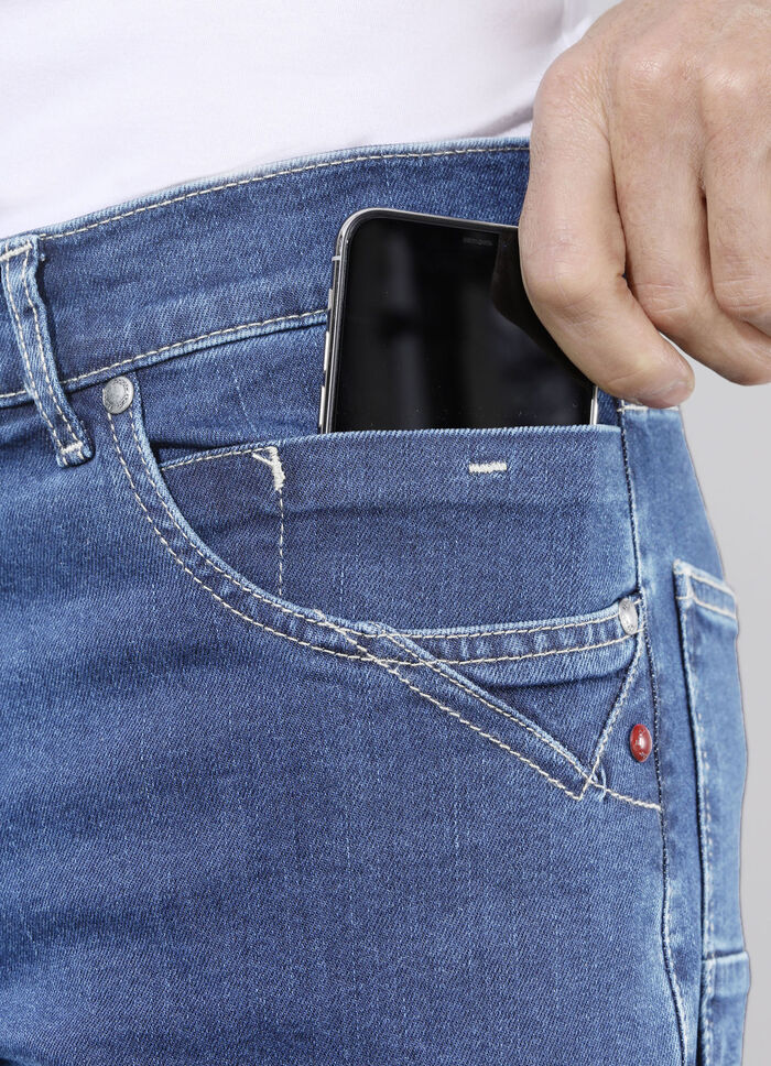 "Francesco Botti" jeans i 3 färger SVART-VITT