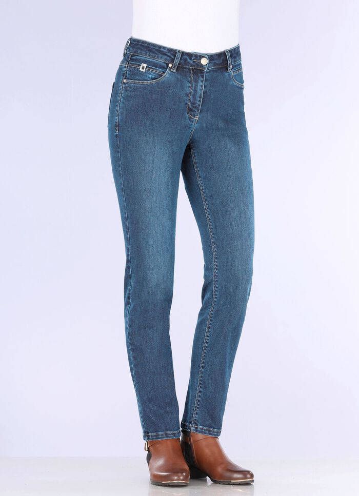 Jeans med praktisk mobilficka 