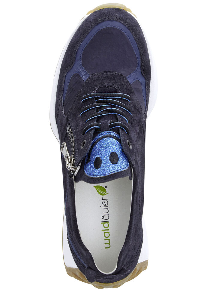 Waldläufer sneakers med fräcka glitterapplikationer MÖRKBLÅ