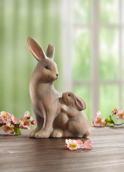 Kanin mamma med barn 