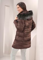 L&aring;ng jacka med avtagbar fuskp&auml;lskant 