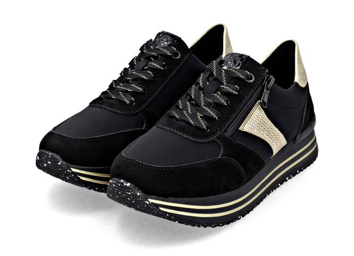 Remonte, trendiga damsneakers, vidd G, med uttagbar fotbädd, 