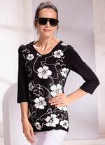 Skjorta med strass SVART