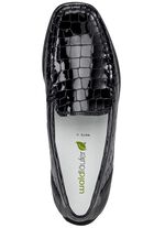 Waldl&auml;ufer, snygga damtofflor, bredd H, med uttagbar fotb&auml;dd SVART