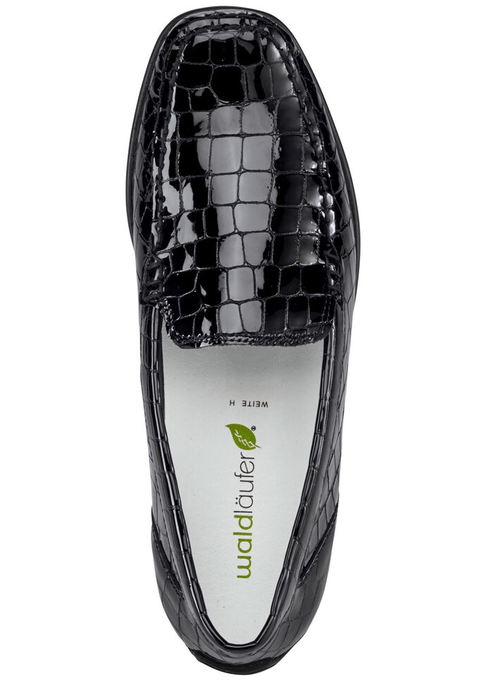 Waldl&auml;ufer, snygga damtofflor, bredd H, med uttagbar fotb&auml;dd SVART