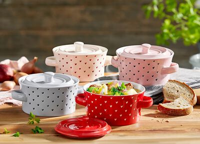 Gourmetgrytor, 4 st, gjorda av brands&auml;ker keramik 