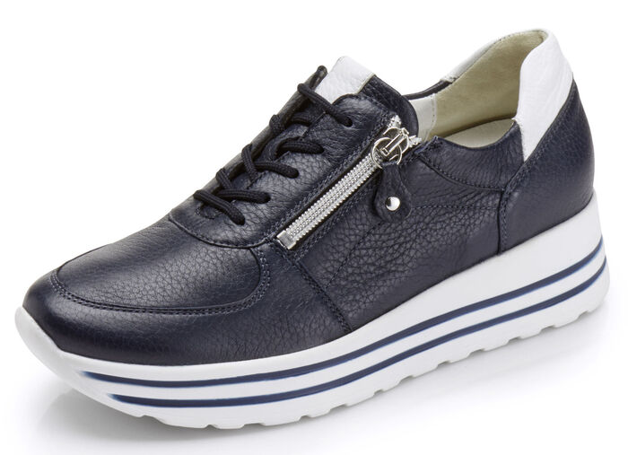 Waldläufer, bekväma damsneakers, bredd H, med uttagbar fotbädd, 