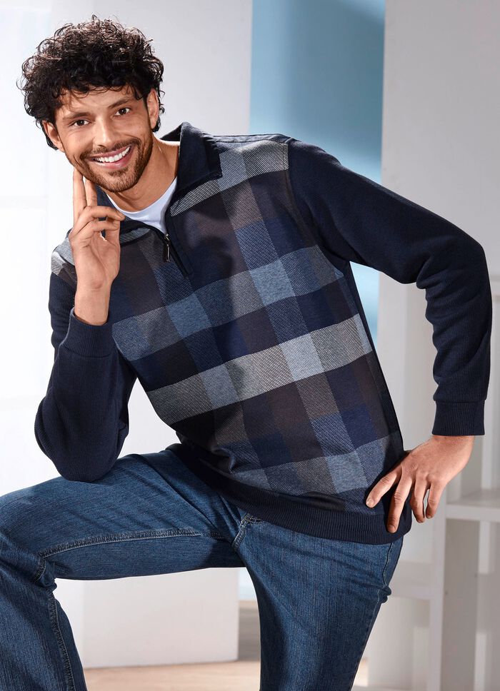 Troyjacka med kort dragkedja 