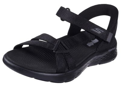 SKECHERS, sportiga damsandaler, med gjuten slip-in-klackplatta 