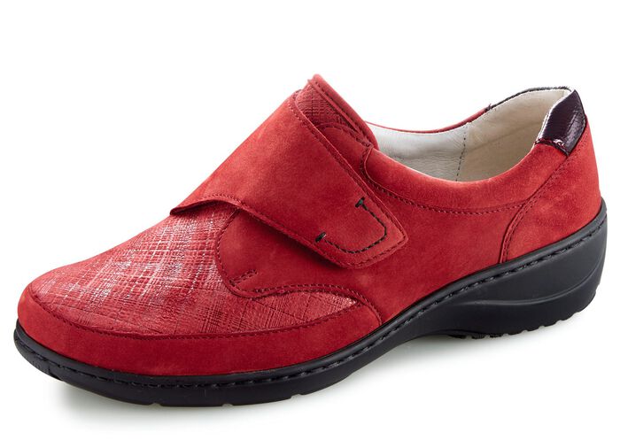 Waldl&auml;ufer tofflor med stretchmaterial i bollomr&aring;det RUBINR&Ouml;D