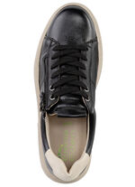 ELENA EDEN sn&ouml;rsko med velourkant SVART-BEIGE