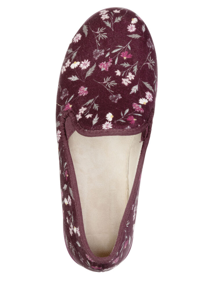 Klassiska damtofflor med resårband BORDEAUX