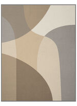 Täcke med velourkant NATUR