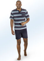 Två paket shorts med knappslå och garnfärgad randig design, 