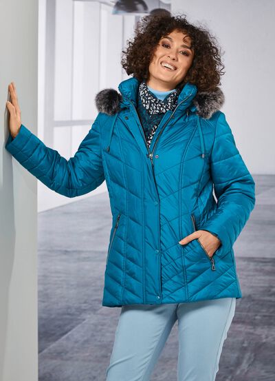 Jacka med avtagbar huva 