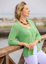 Kofta i fin melerad look 