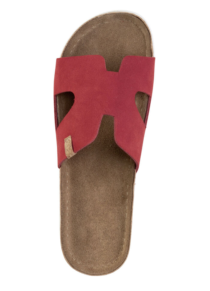 ELENA EDEN, somriga damsliplockar, tillverkade av läder RÖD