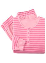 Tv&aring;pack garnf&auml;rgade randiga pyjamasar 