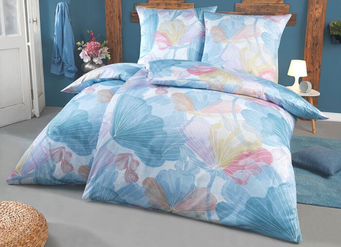 Dubbelsidigt tryckt s&auml;ngkl&auml;derset i Mako-satinkvalitet 