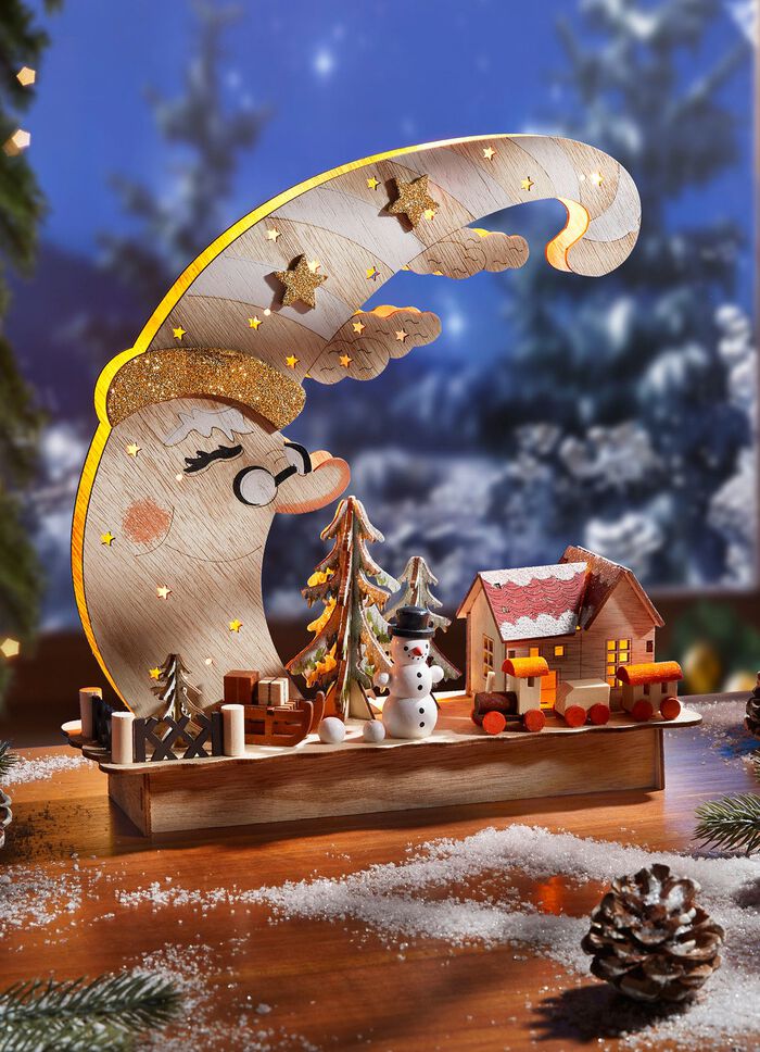 Upplyst tr&auml; dekoration 