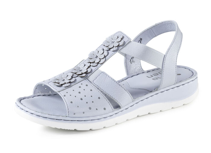 ELENA EDEN, sommarsandaler för dam, vidd G, tillverkade av läder, 