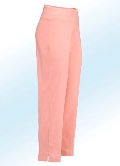 Byxor i 7/8-l&auml;ngd med h&ouml;gre formad midja  