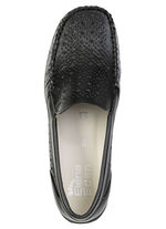 ELENA EDEN mockasintofflor med luftiga perforeringar SCHWARZ