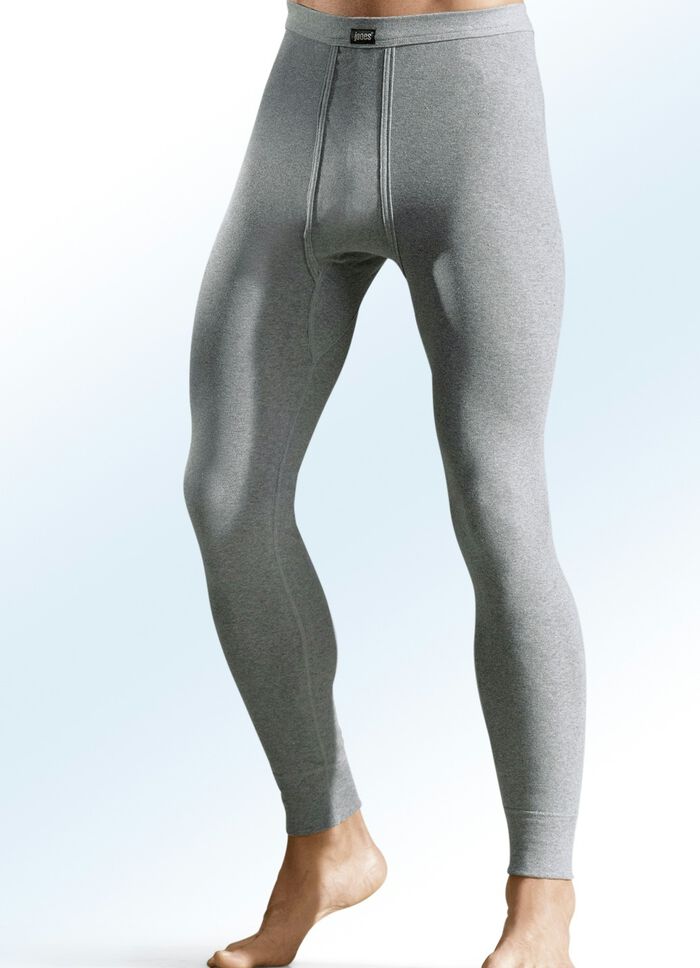 L&aring;ngkalsonger i trepack av finribbat material med gylf 