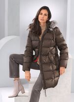 Kort dunkappa med avtagbar huva 