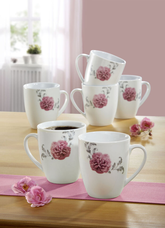 Porslinsserie "Como" PINK-GRAU