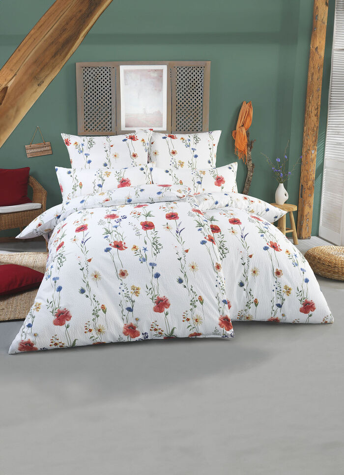 Sängkläder set tryckt på båda sidor RÖD